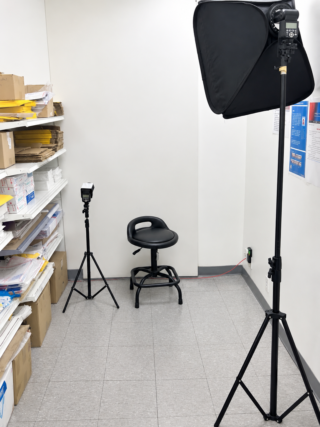 Passport and ID photo setup at Mayfair Services