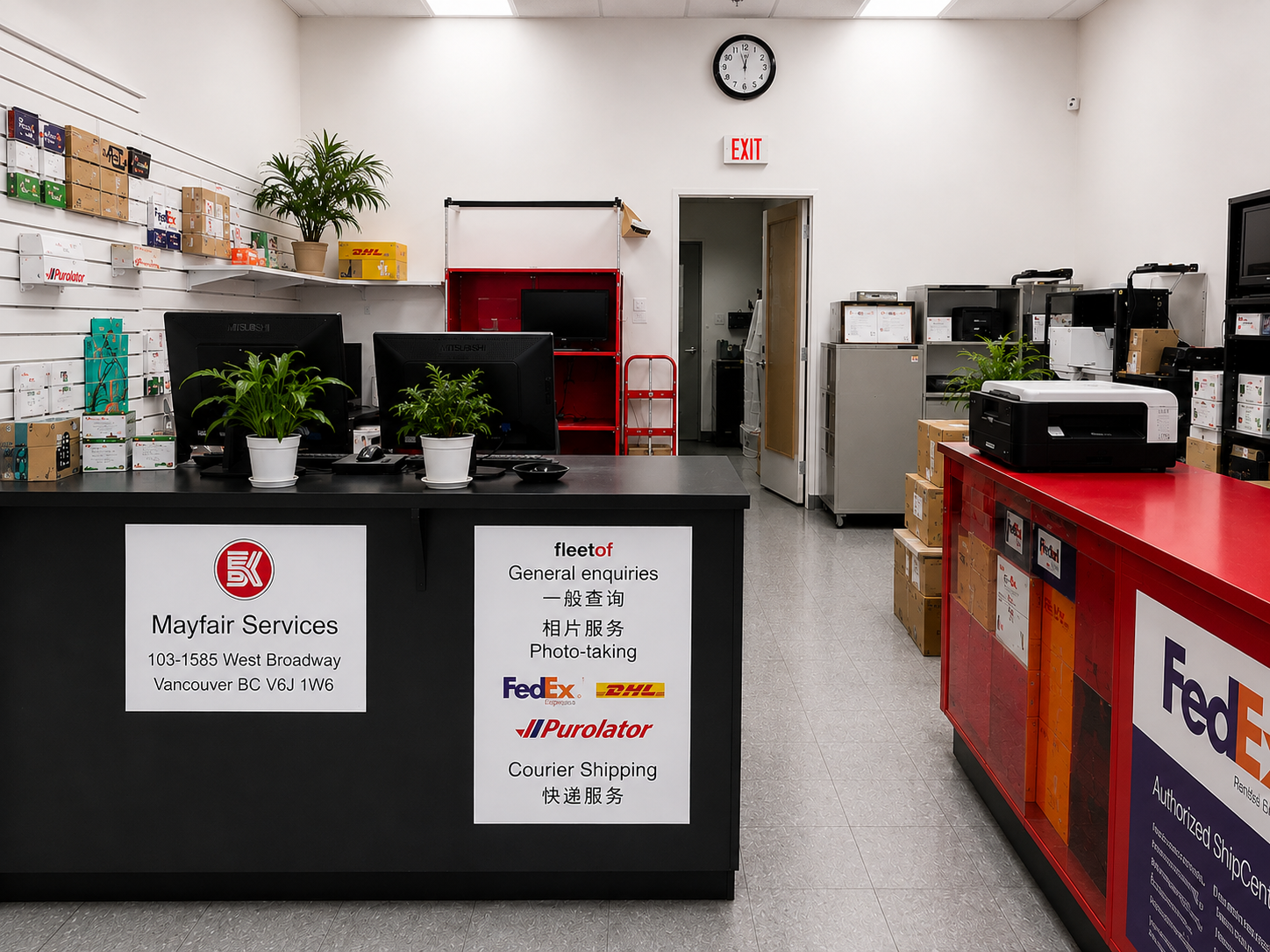 Mayfair Services interior and customer service area